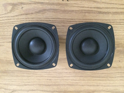 PAIR ONKYO 4'' Midrange / Woofer 4Ω 50 watt Speaker Center / Mid C4582C Easttech