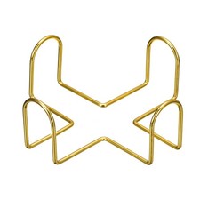 Coaster Holder 4" for Both Round and Square Holds 4 Coasters Gold