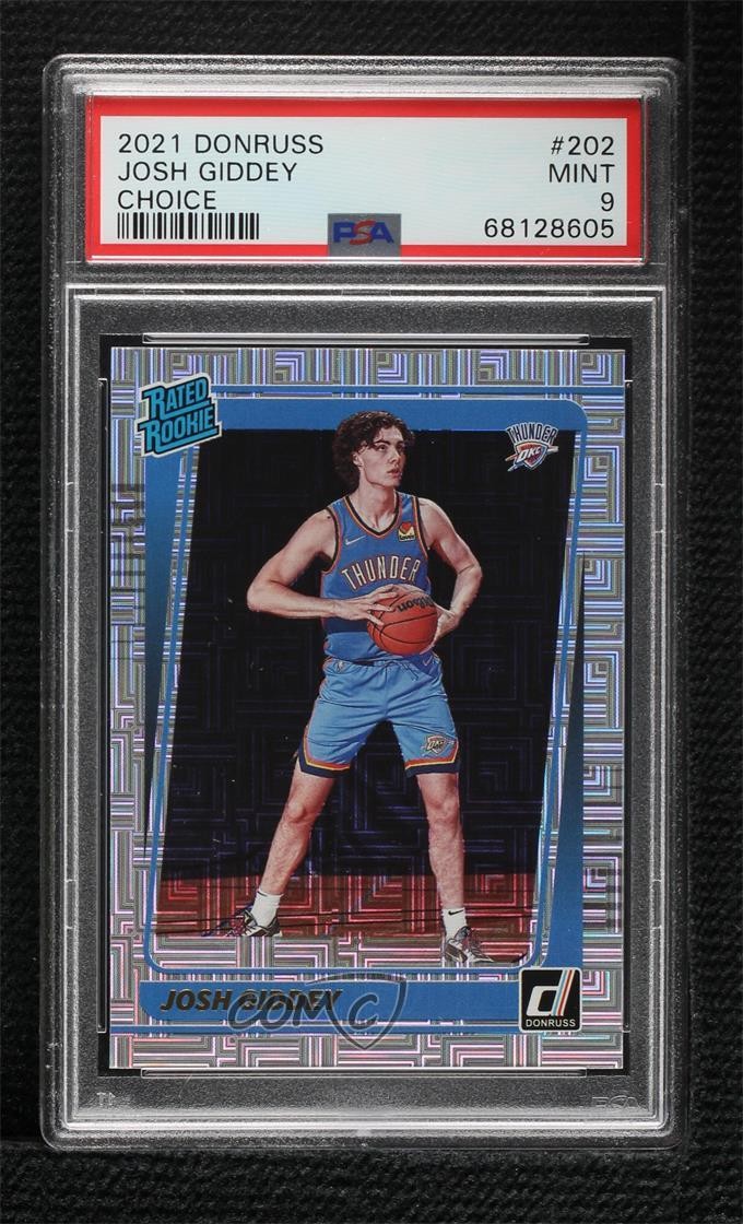 2021-22 Panini Donruss Rated Choice Josh Giddey #202 PSA 9 MINT Rookie RC 1k0s