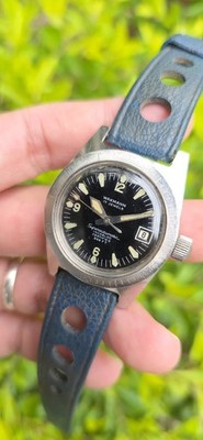 Vintage Rare Wakmann 17  Superautomatic Nautoscaph 999 ''JAWS'' Divers Watch