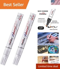 High-Quality 2-Pack White Paint Markers - Quick-Drying for Crafts  DIY Projects