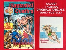 I FANTASTICI QUATTRO N.100 CORNO 4/2/1975 BUONO GADGET ADESIVO ORIGINALE FUSTEL.