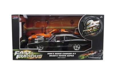 1:24 F&F Twin Pack DOM's Dodge Charger R/T & BRIAN's Toyota Supra