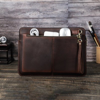 Echt Leder Laptop Hülle Tragetasche Cover für MacBook Neo Air Pro 13/14 M5 M4 M3