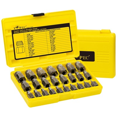 25Pcs-Double Head Screw Extractor Set, Newest Version 3/8  Drive 2-in-1 Funct...