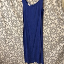 NWT Vintage 90s Karin Stevens Sz 10 Sleeveless Maxi Blue Floral Dress