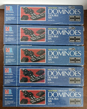 1983 Milton Bradley Wooden Dragon Dominoes Double Six 28 Pieces- Lot 5 boxes New