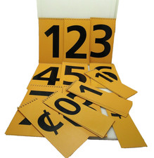 12 Yellow Retail Signage Spiral Black Number Pads Pricing Display + Bonus