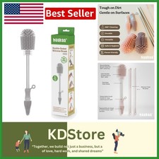 Food-Grade Silicone Bottle  Household Cleaning Brush Kit with Long Handle