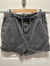 American Eagle Outfitters Charcoal Flex 6in Drawstring Shorts, Mens Large