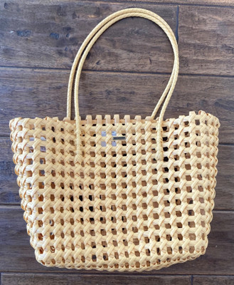 Billabong Australia Bright Side Carry Tote Bag Woven Weather Resistant Neutral
