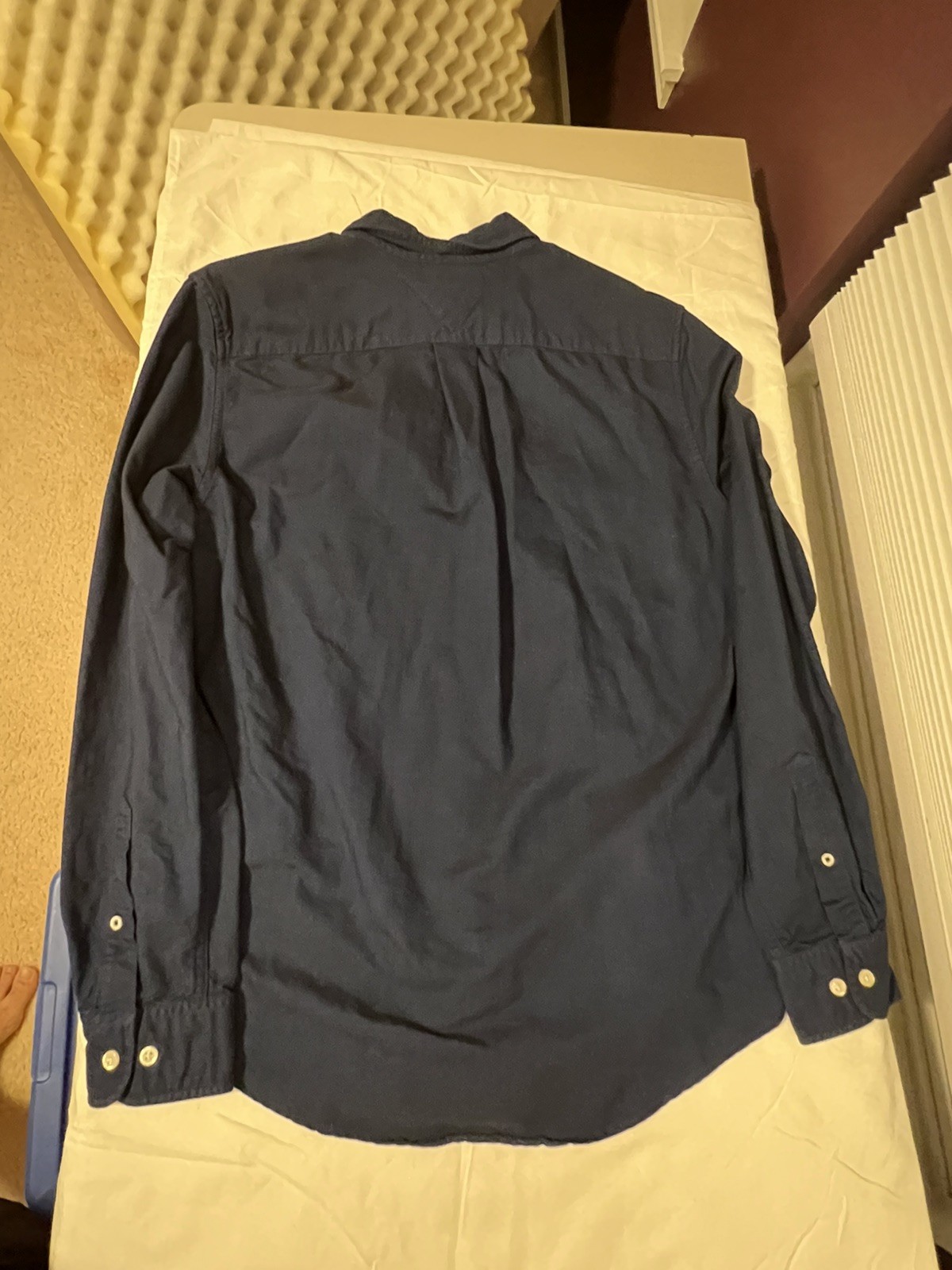 Tommy Hilfiger Navy Blue Long Sleeve Button-Up Shirt Men's Size M thumbnail 4