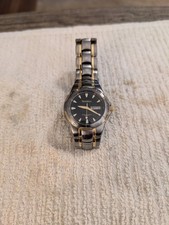 Armitron Steel Watch Men 41mm Two Tone Round Black Dial Date 20/4007