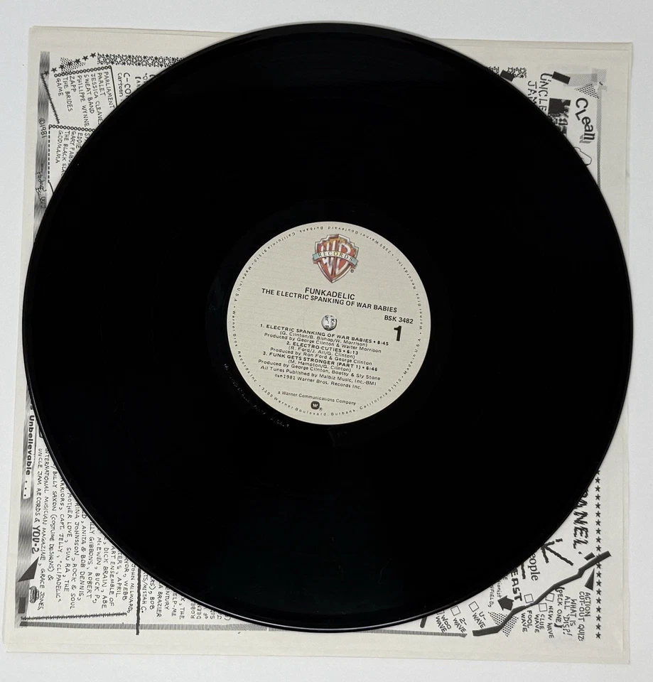 FUNKADELIC THE ELECTRIC SPANKING OF WAR BABIES LP 1981 RARE PROMO NM / VG / NM - Image 3 of 4