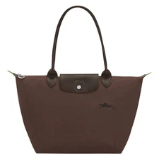 LONGCHAMP Le Pliage Green M Tote bag Mocha - Recycled canvas New