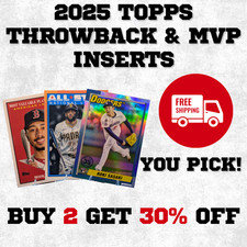 2025 Topps Throwback & MVP Inserts - YOU PICK! -  (TB-90, 90B2, 90AS, U90, MV)