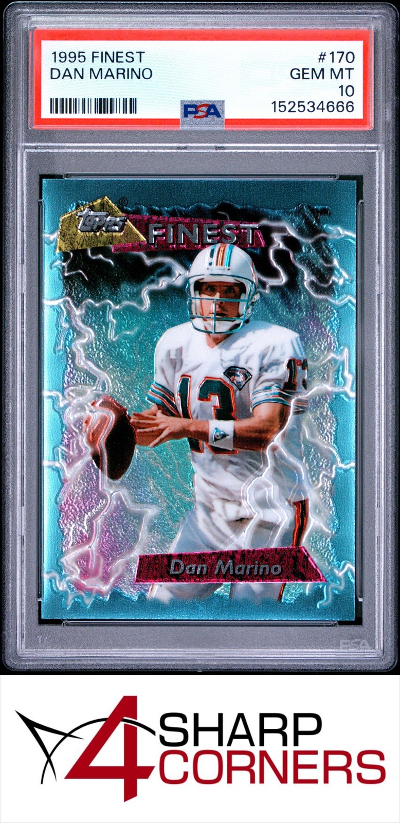 1995 FINEST #170 DAN MARINO DOLPHINS HOF PSA 10