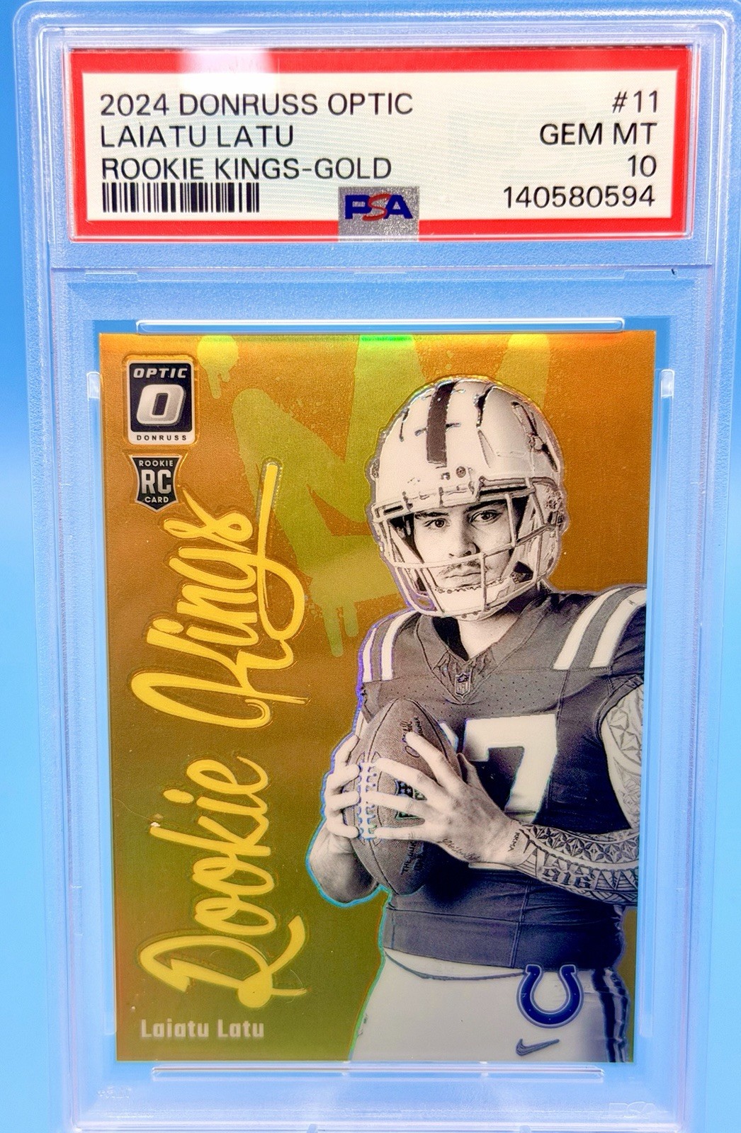 Laiatu Latu Panini Donruss Optic Rookie Kings #11 Gold