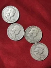 LOT of 4 -  FRANKLIN Silver Half Dollars 90% Silver 1949 / 1950 / 1951 / 1952