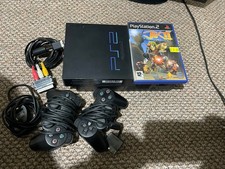 Sony PlayStation 2 PS2 Console Bundle with Controllers + 6 Games