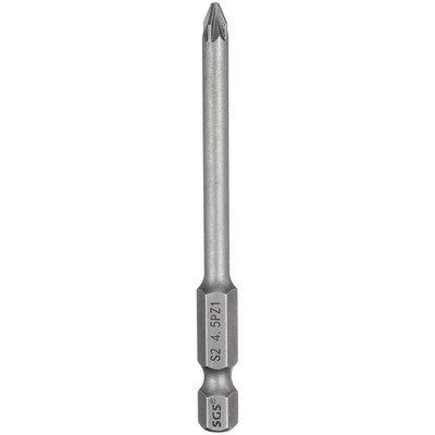 PZ1 Magnetic Pozi Screwdriver Bit 1/4'' Hex Shank 3'' Length Industrial Bit