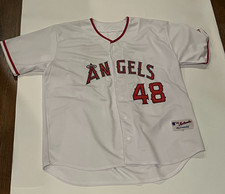Majestic Authentic 56 Torii Hunter Anaheim Angels White Jersey MLB Rare