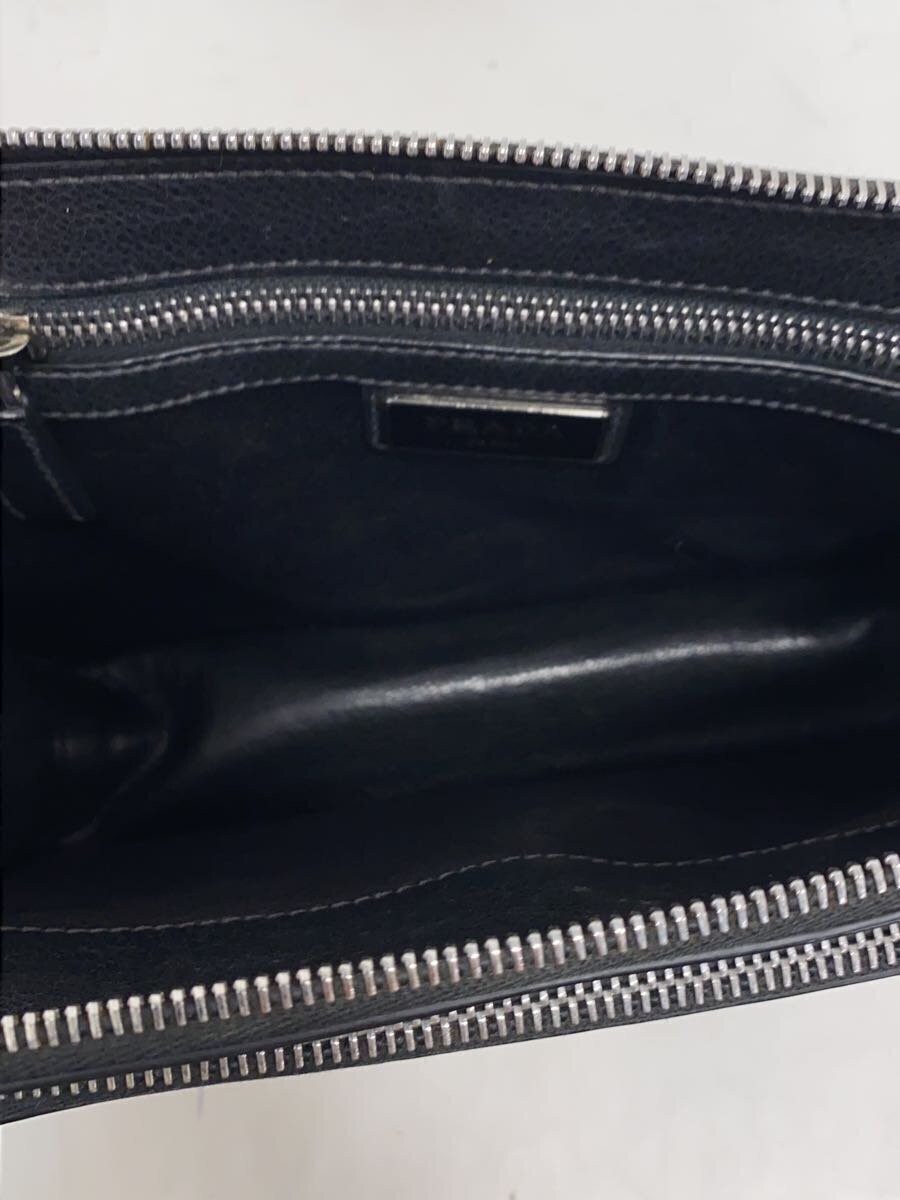 PRADA Second Bag Leather BLK Solid VR0052 - image 6