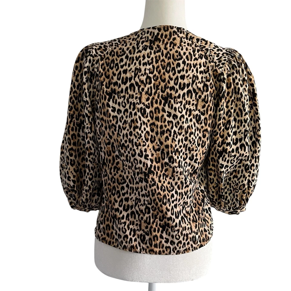 Blusa ZARA Leopardo Estampado Animal Top Zw Colección 9479/064 Talla M Foto 4 de 4