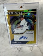 2021 Panini Prizm Debut Signatures Gold Prizm /10 Edwar Colina #DS-EC Auto