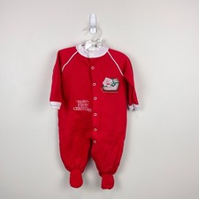 Vintage BabyGro Baby's First Christmas Footie Large USA