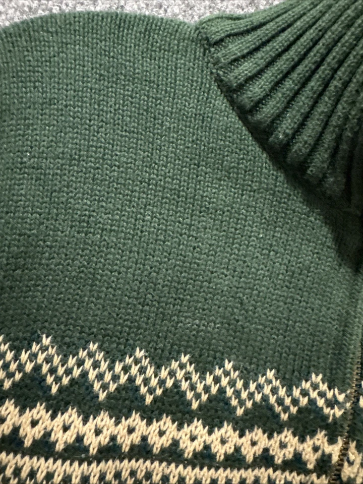 Suéter Vintage 90’s 00’s American Living Cuarto Verde Cremallera Hombre’s Talla 2XL  Foto 4 de 4