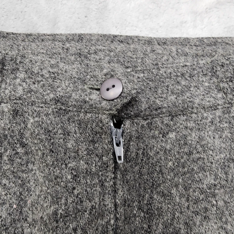 Винтажный L.J.L. Спортивная юбка женщин 6 серый шерсти карандаш Midi назад молнии вентилируемый кромки - Изображение 3 из 4