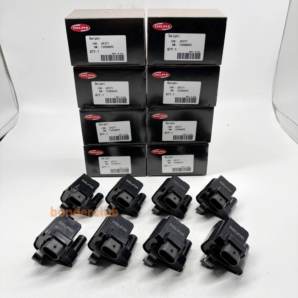 8 Pack Delphi UF271 12558693 Ignition Coils For Chevy GMC 4.8L 5.3L 6.0L D581 Foto 2 de 4