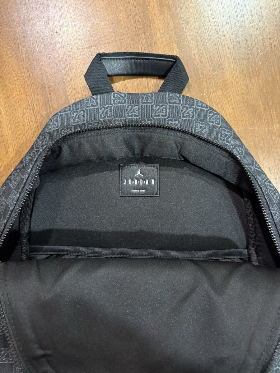 Nike Air Jordan Blacked Out Monogram Backpack Eco-Leather Trim | eBay