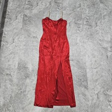 Vintage Jessica McClintock Gunne Sax Dress Gown Red Maxi USA Size 9/10 Damaged