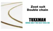 Gold Double Zoot Chain Suit Heavy metal Gangster Swing Retail Quality TUXXMAN