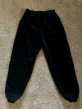 Los Angeles Apparel Made in USA Heavyweight Baggy Sweatpant Joggers Black New