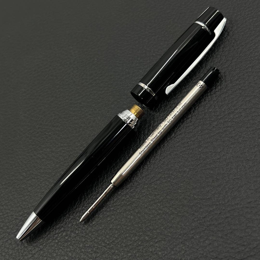 OMEGA Authentic twist ballpoint pen black silver logo length OMEGA Authentic twist ballpoint pen black silver logo length
