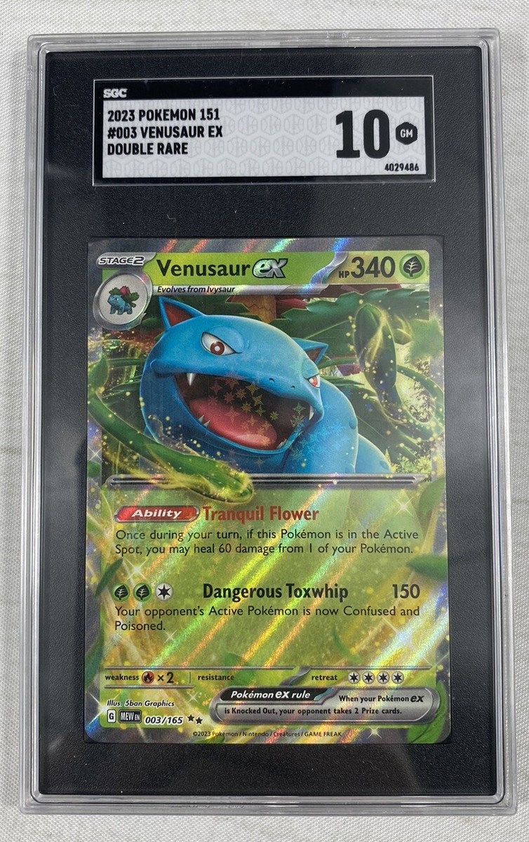 Venusaur ex 003/165 Pokemon TCG 151 Double Rare Graded SGC 10 GEM