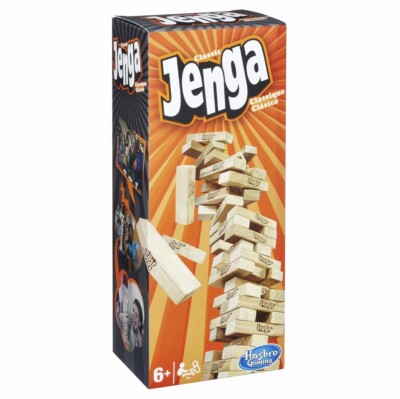 Klassisches JENGA Brettspiel von Hasbro Gaming Familienspiel   Schneller & Kostenloser Versand  