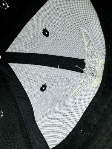 Raro cappello da baseball vintage Aston Martin Dallas nero strapback golf berretto OSFM - Foto 17 di 21