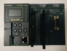 Keyence KV-5000 PLC  KV-32XC Input Card  KV-L21V Serial Module