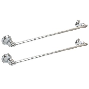 2 Pack Of Decorative Towel Bars 18 Bath Accessories Set Chrome
