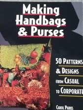 MAKING HANDBAGS  PURSES 50 MIXED needlework soft 128pg 50 designs book 1998