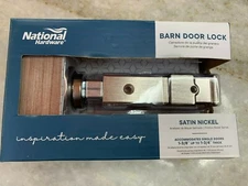 National Hardware N700-151 Barn Door Lock/Latch, Satin Nickel
