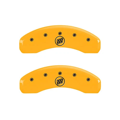 2006-2011 "Buick" Lucerne V8 Front + Rear Yellow MGP Brake Disc Caliper Covers - Image 3 of 4