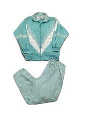 VTG San Francisco Sport Pin Striped Polka Dot Retro Dance Hip Hop 2 PC Tracksuit