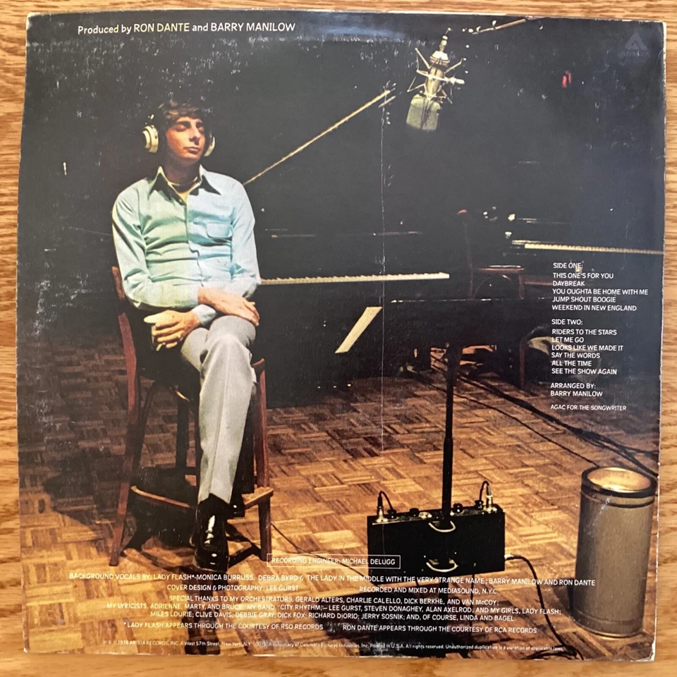 Barry Manilow “This One’s For You" 33 1/3 rpm LP, AL4090 Foto 2 de 4