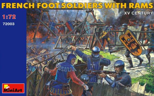 MINIART 1:72 SOLDATI FRENCH FOOT SOLDIERS WITH RAMS XV CENTURY ART 72003 MINIART 1:72 SOLDATI FRENCH FOOT SOLDIERS WITH RAMS XV CENTURY ART 72003