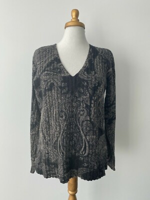 GC Fontana Merino Wool Cashmere Sweater Jumper Black Grey